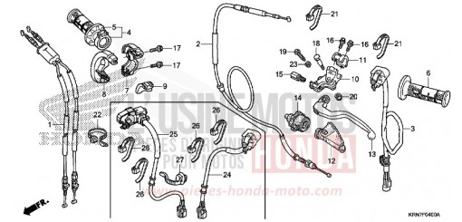 LEVIER DE GUIDON/COMMUTATEUR/CABLE CRF250RG de 2016